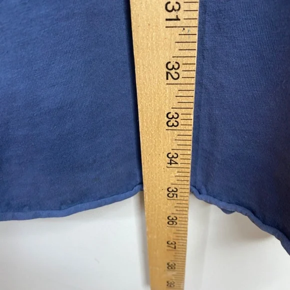 Cut Loose Tunic XL Short Sleeve Mini Dress Navy Lagenlook Boho Beach Lightweight - Picture 6 of 8